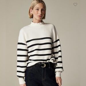 NWT J.Crew Heritage terry mockneck sweatshirt in stripe